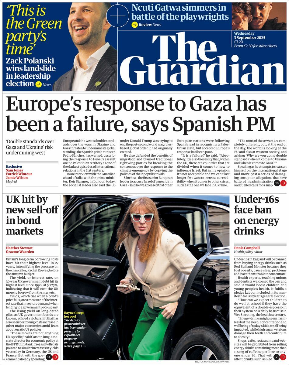 The Guardian, edición del miércoles 03 de septiembre de 2025