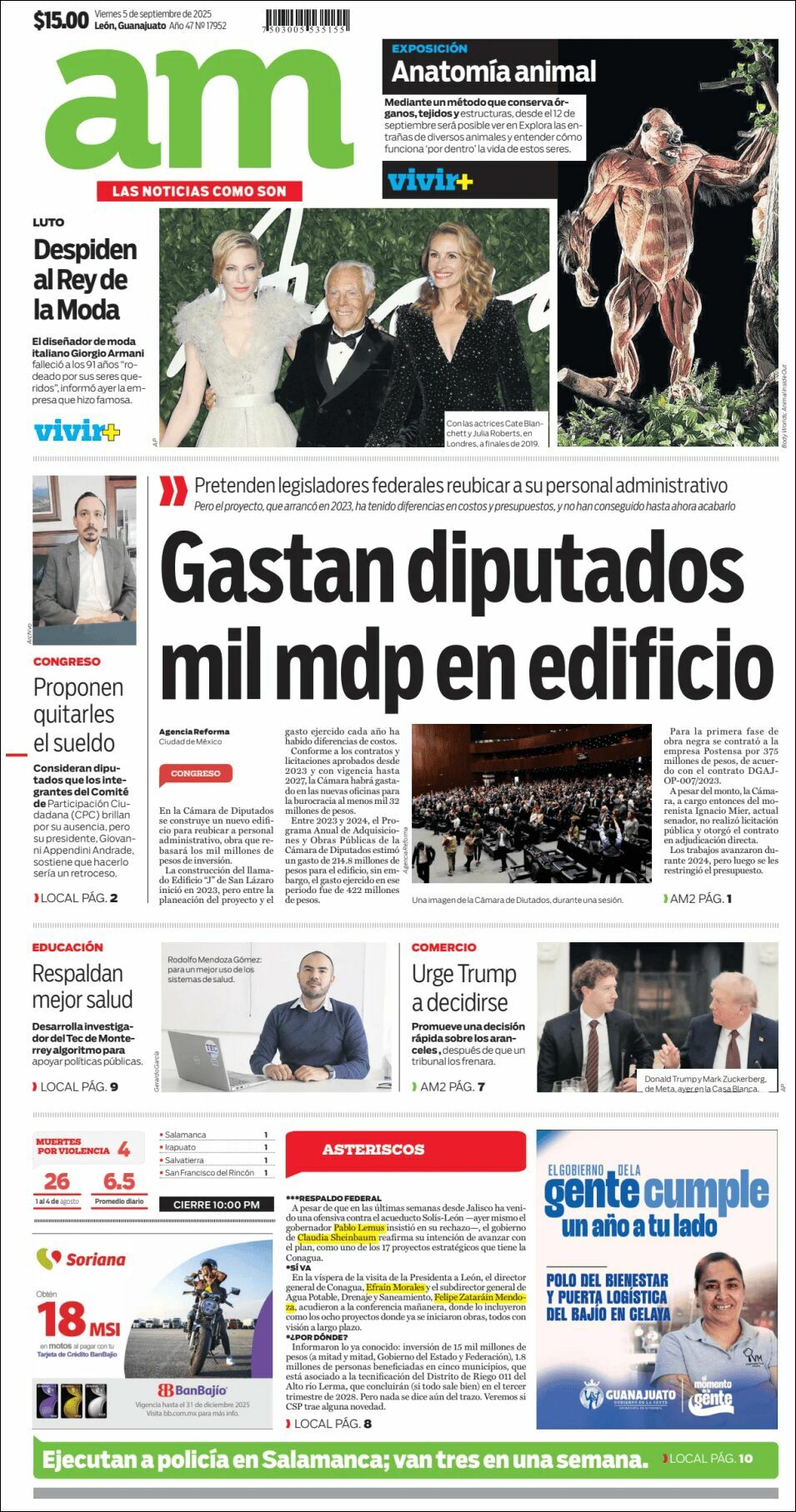 AM de León, edición del viernes 05 de septiembre de 2025