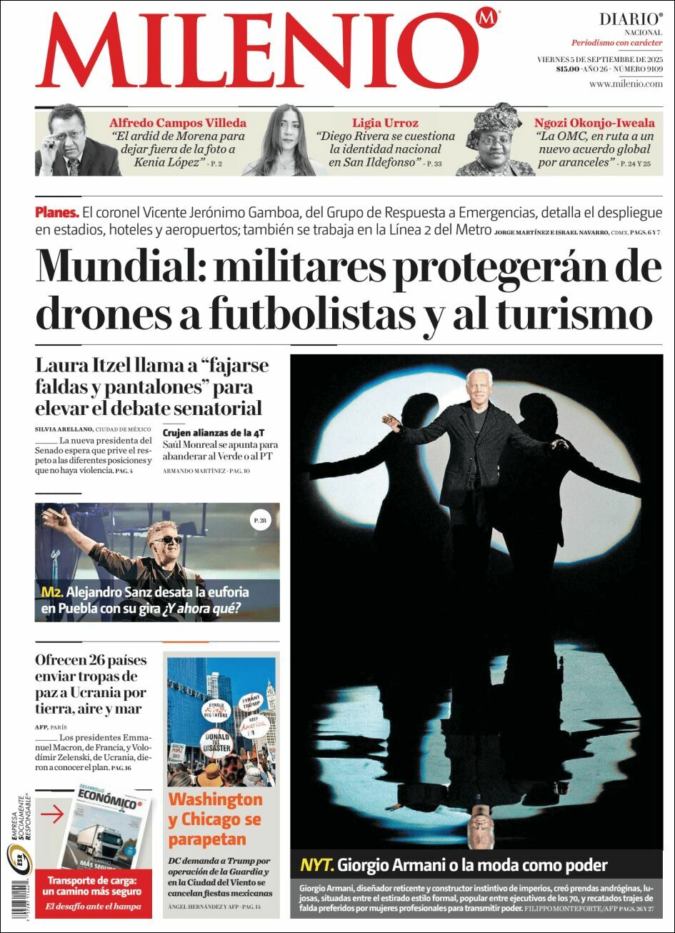 Milenio, edición del viernes 05 de septiembre de 2025