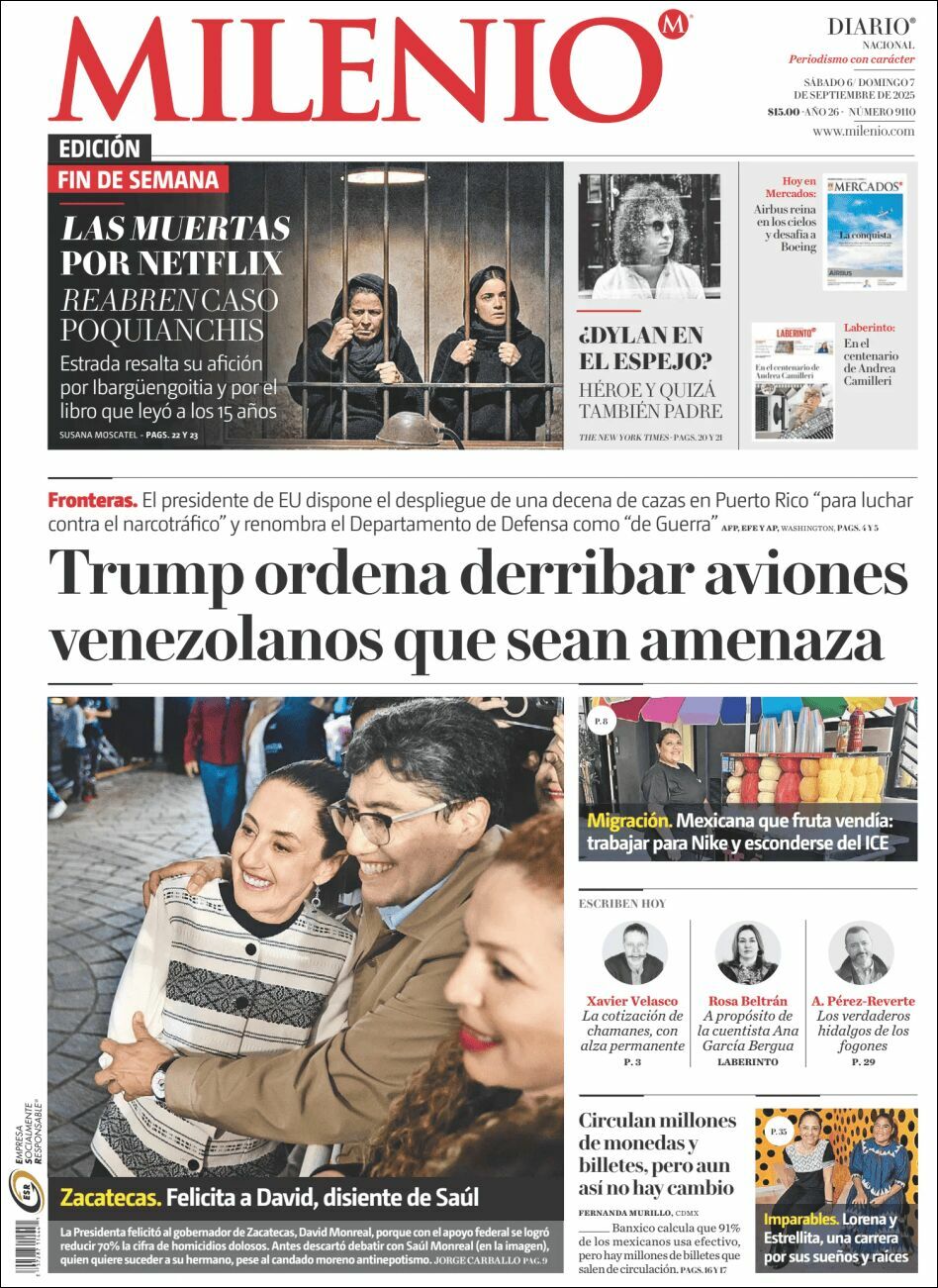 Milenio, edición del sábado 06 de septiembre de 2025