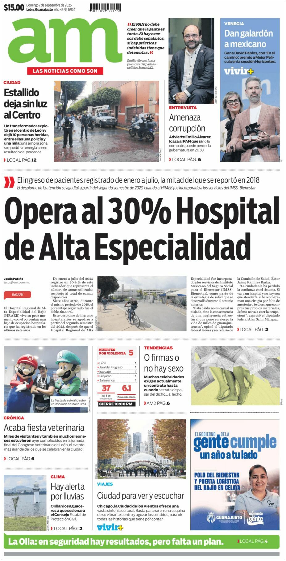 AM de León, edición del domingo 07 de septiembre de 2025
