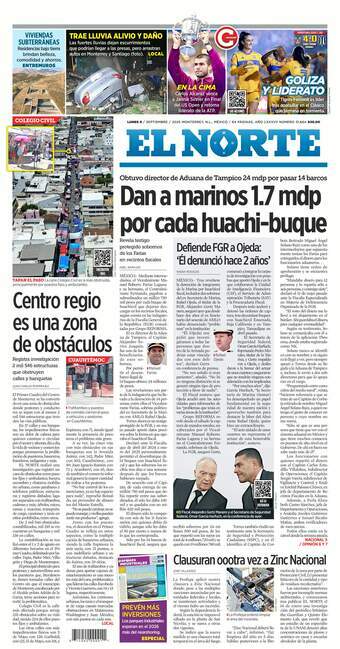 El Norte, edición del lunes 08 de septiembre de 2025