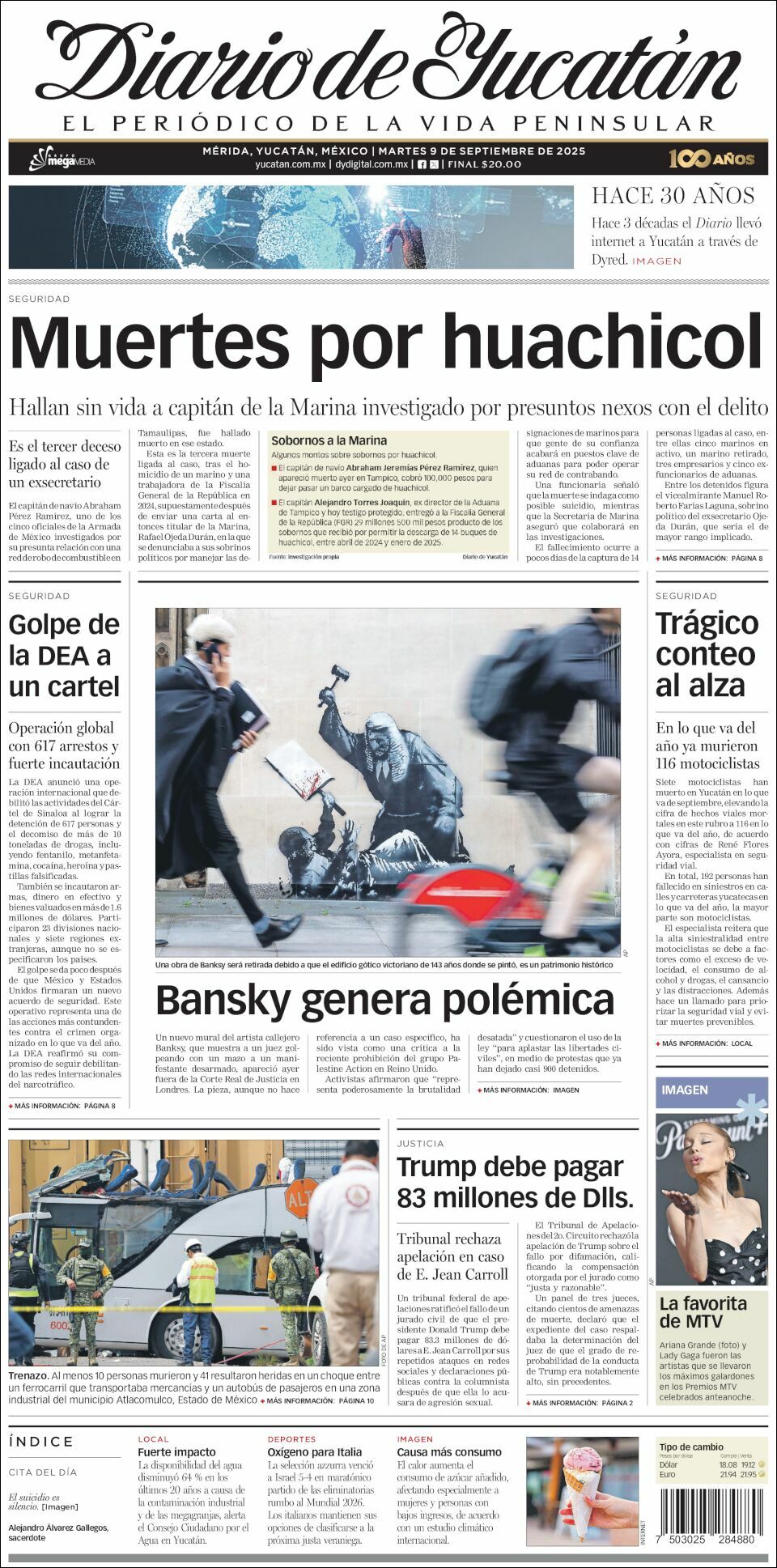 El Diario de Yucatán, edición del martes 09 de septiembre de 2025