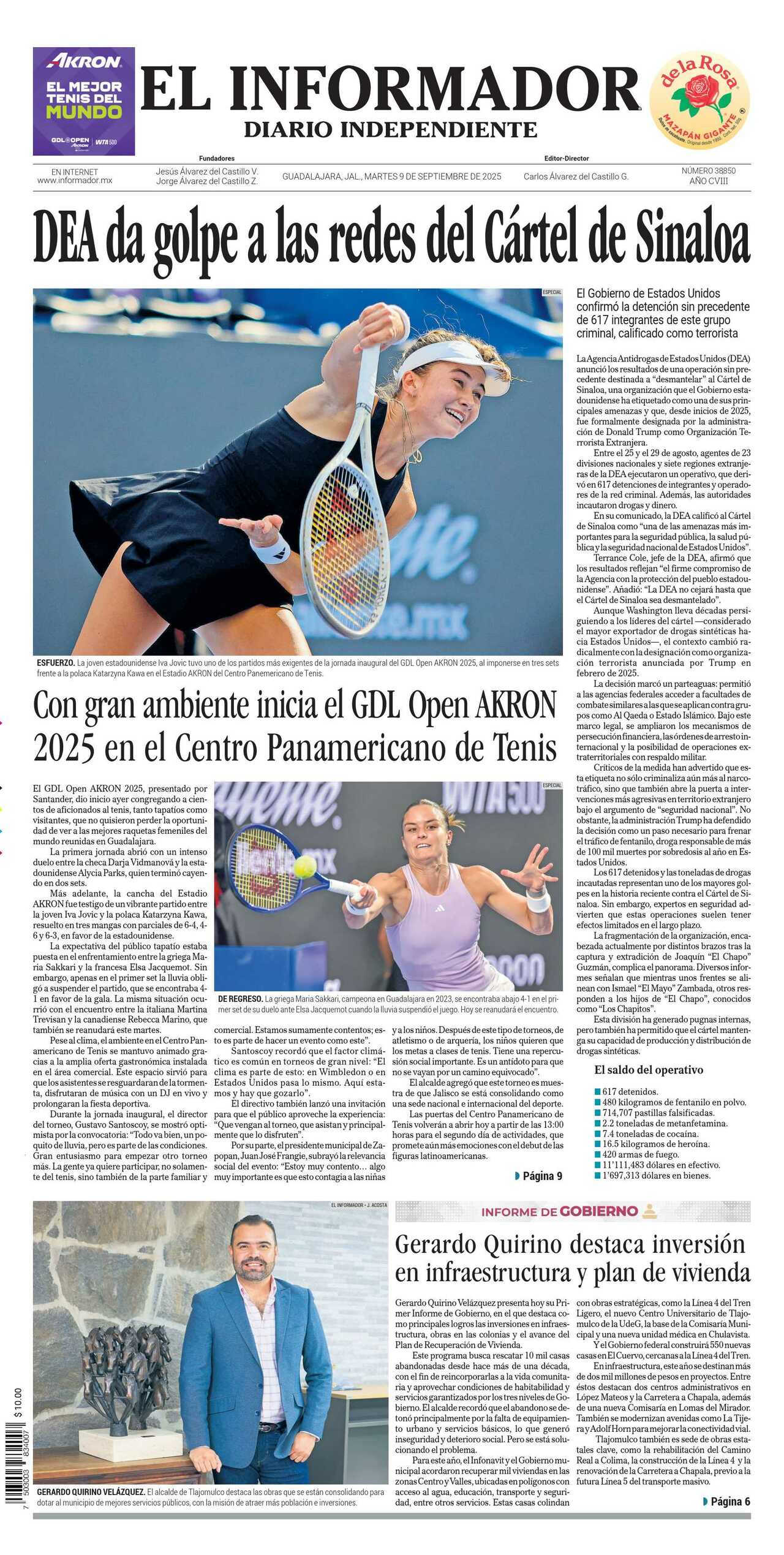 El Informador, edición del martes 09 de septiembre de 2025 El Informador, edición del martes 09 de septiembre de 2025