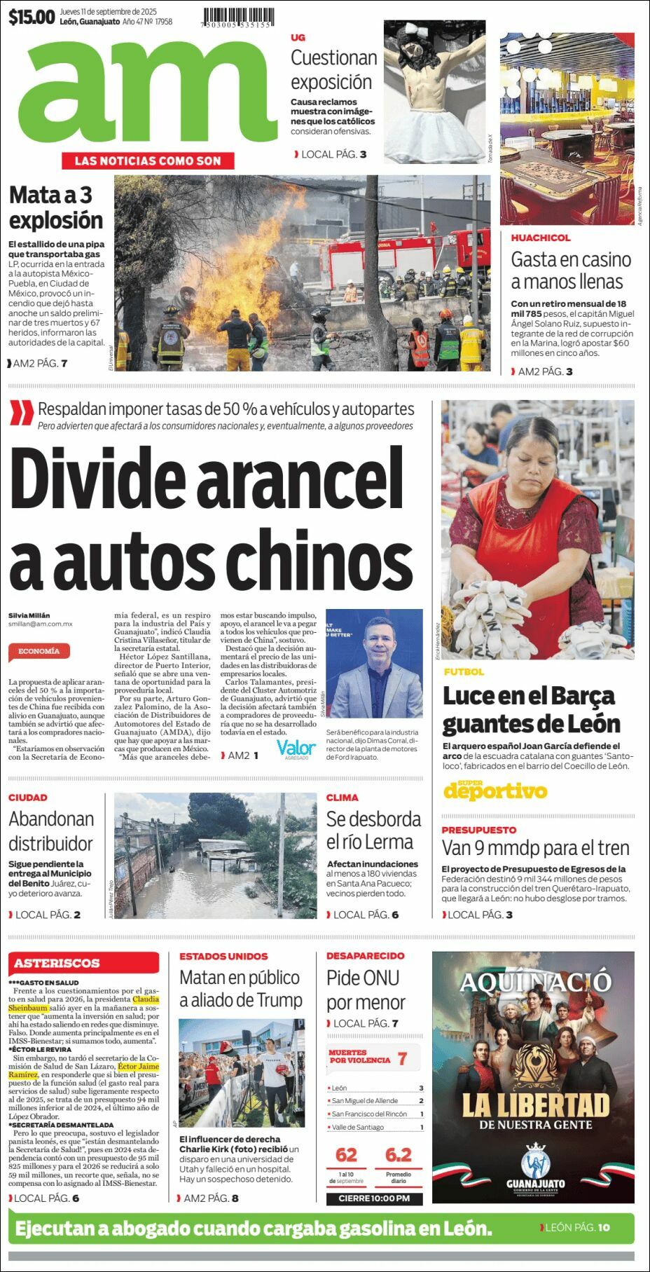 AM de León, edición del jueves 11 de septiembre de 2025
