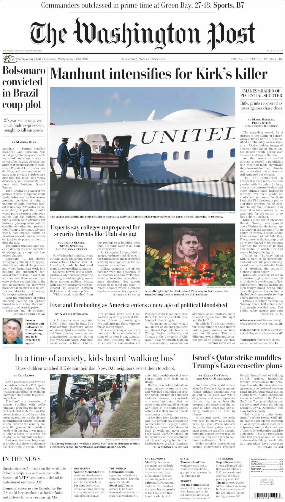 The Washington Post, edición del viernes 12 de septiembre de 2025