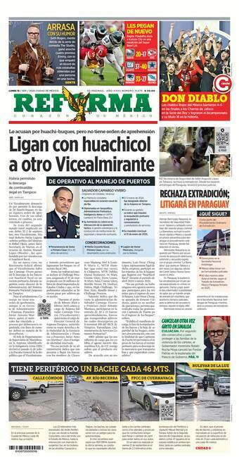 Reforma, edición del lunes 15 de septiembre de 2025
