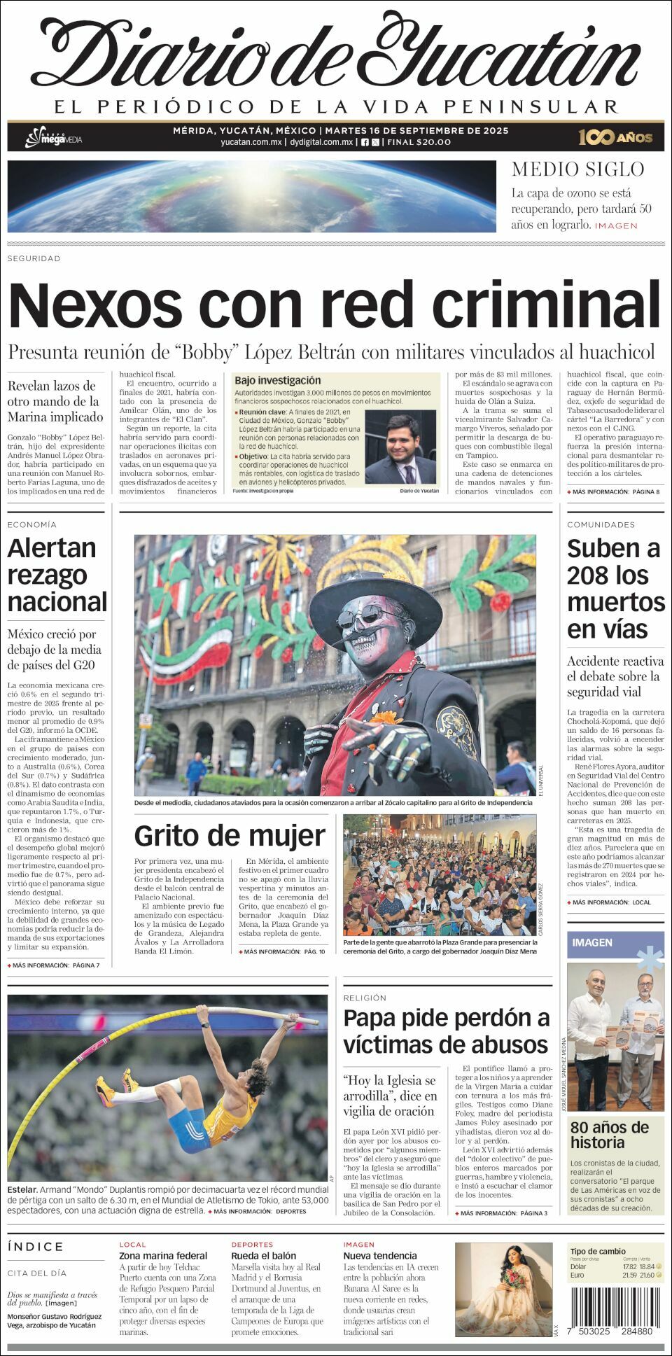 El Diario de Yucatán, edición del martes 16 de septiembre de 2025 El Diario de Yucatán, edición del martes 16 de septiembre de 2025
