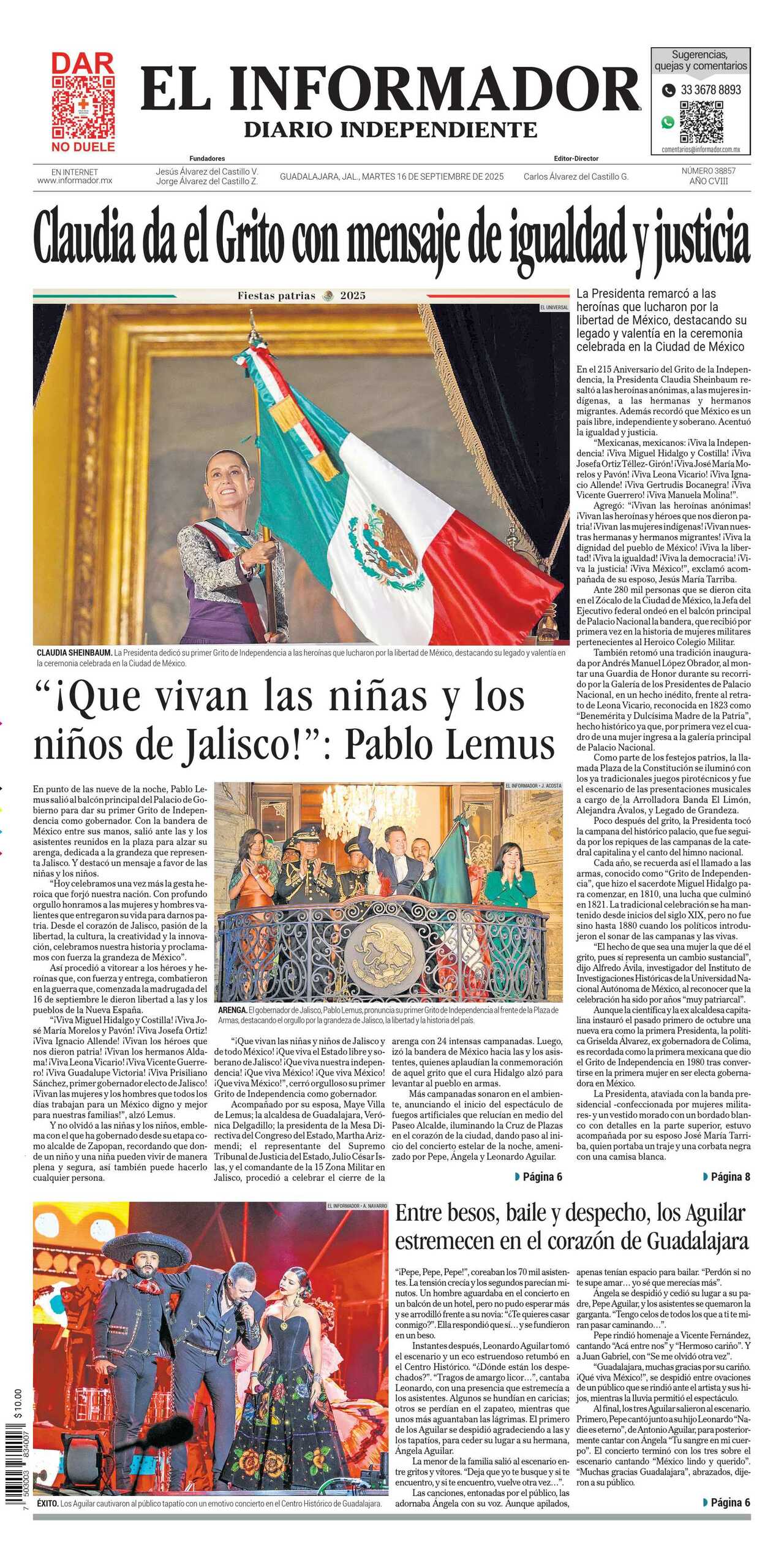 El Informador, edición del martes 16 de septiembre de 2025 El Informador, edición del martes 16 de septiembre de 2025