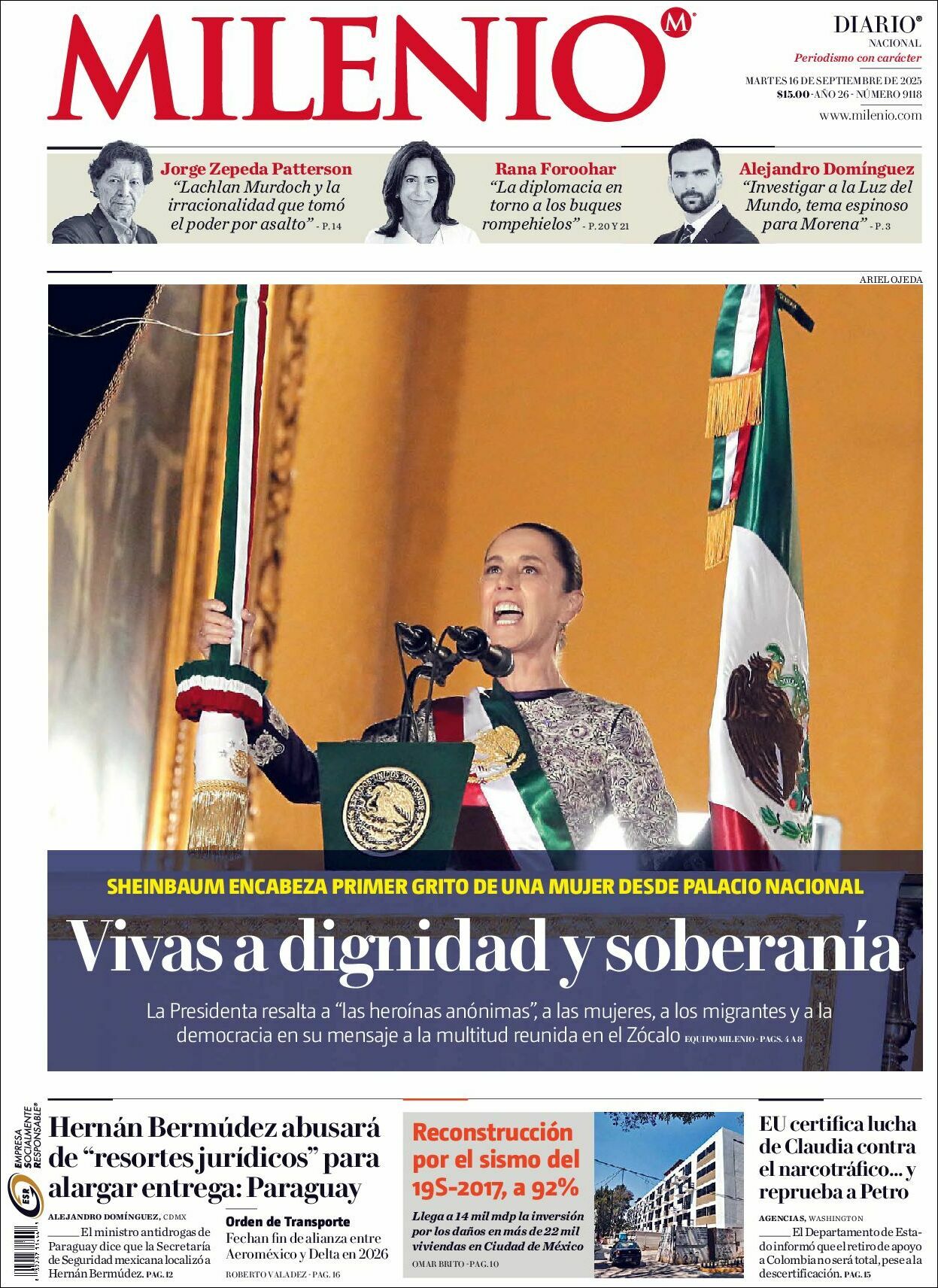 Milenio, edición del martes 16 de septiembre de 2025 Milenio, edición del martes 16 de septiembre de 2025