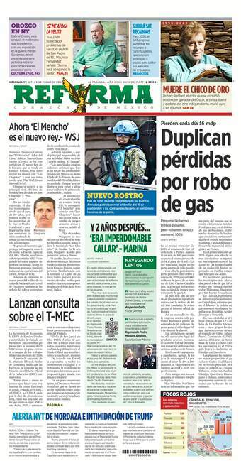 Reforma, edición del miércoles 17 de septiembre de 2025
