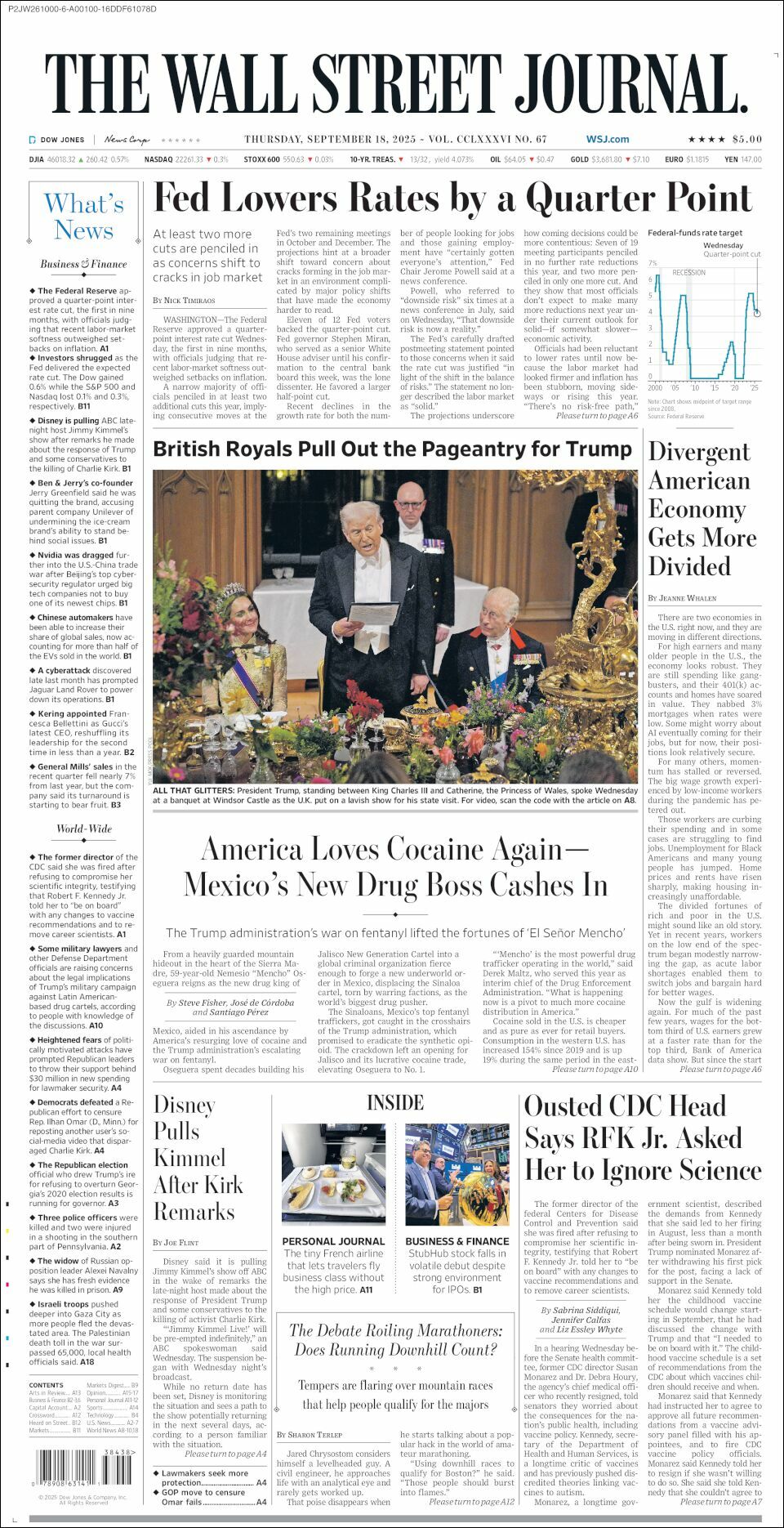 The Wall Street Journal, edición del jueves 18 de septiembre de 2025