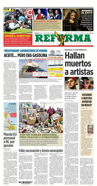 Reforma, edición del martes 23 de septiembre de 2025