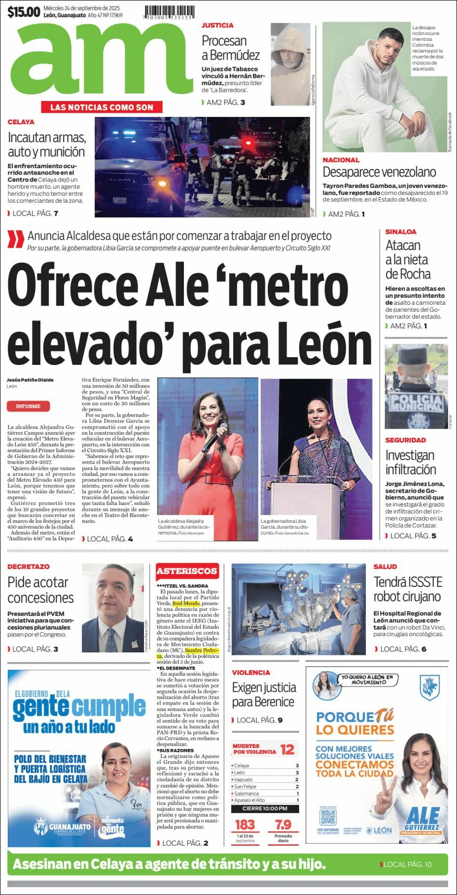 AM de León, edición del miércoles 24 de septiembre de 2025