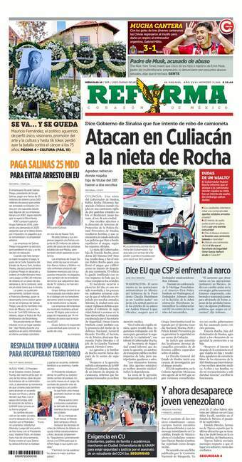 Reforma, edición del miércoles 24 de septiembre de 2025