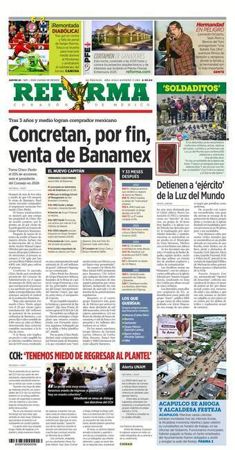 Reforma, edición del jueves 25 de septiembre de 2025