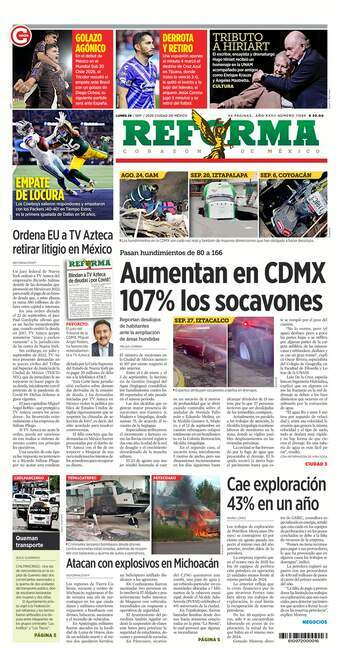 Reforma, edición del lunes 29 de septiembre de 2025
