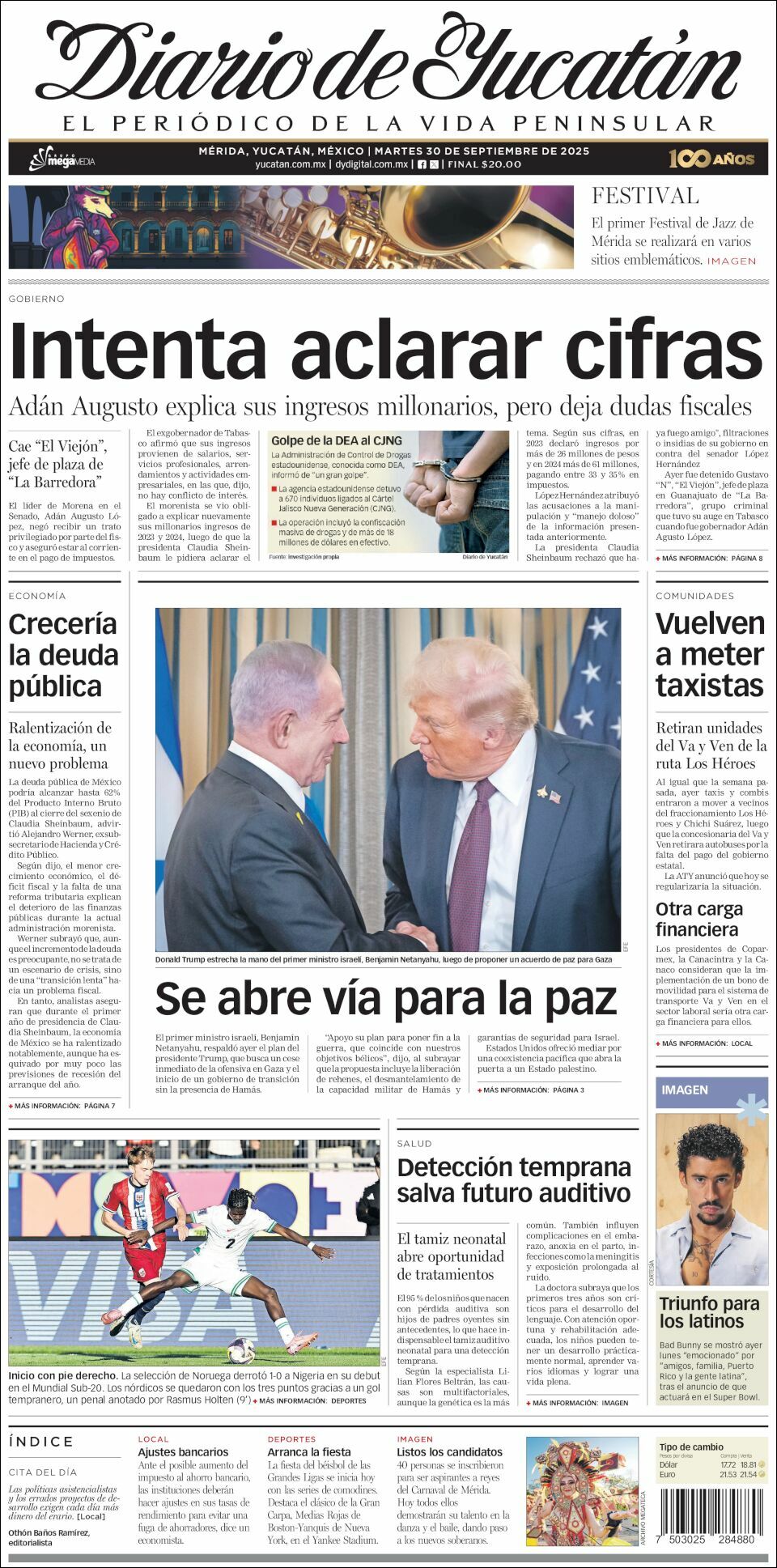 El Diario de Yucatán, edición del martes 30 de septiembre de 2025 El Diario de Yucatán, edición del martes 30 de septiembre de 2025