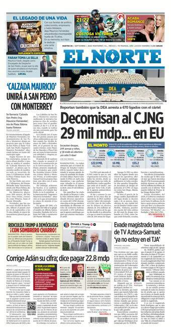 El Norte, edición del martes 30 de septiembre de 2025 El Norte, edición del martes 30 de septiembre de 2025