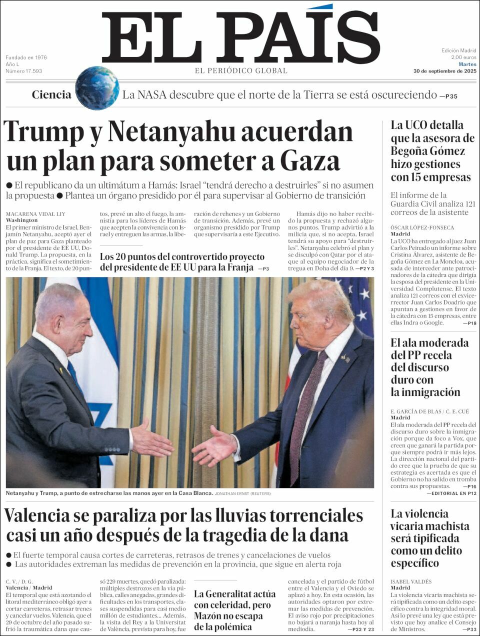 El País, edición del martes 30 de septiembre de 2025 El País, edición del martes 30 de septiembre de 2025