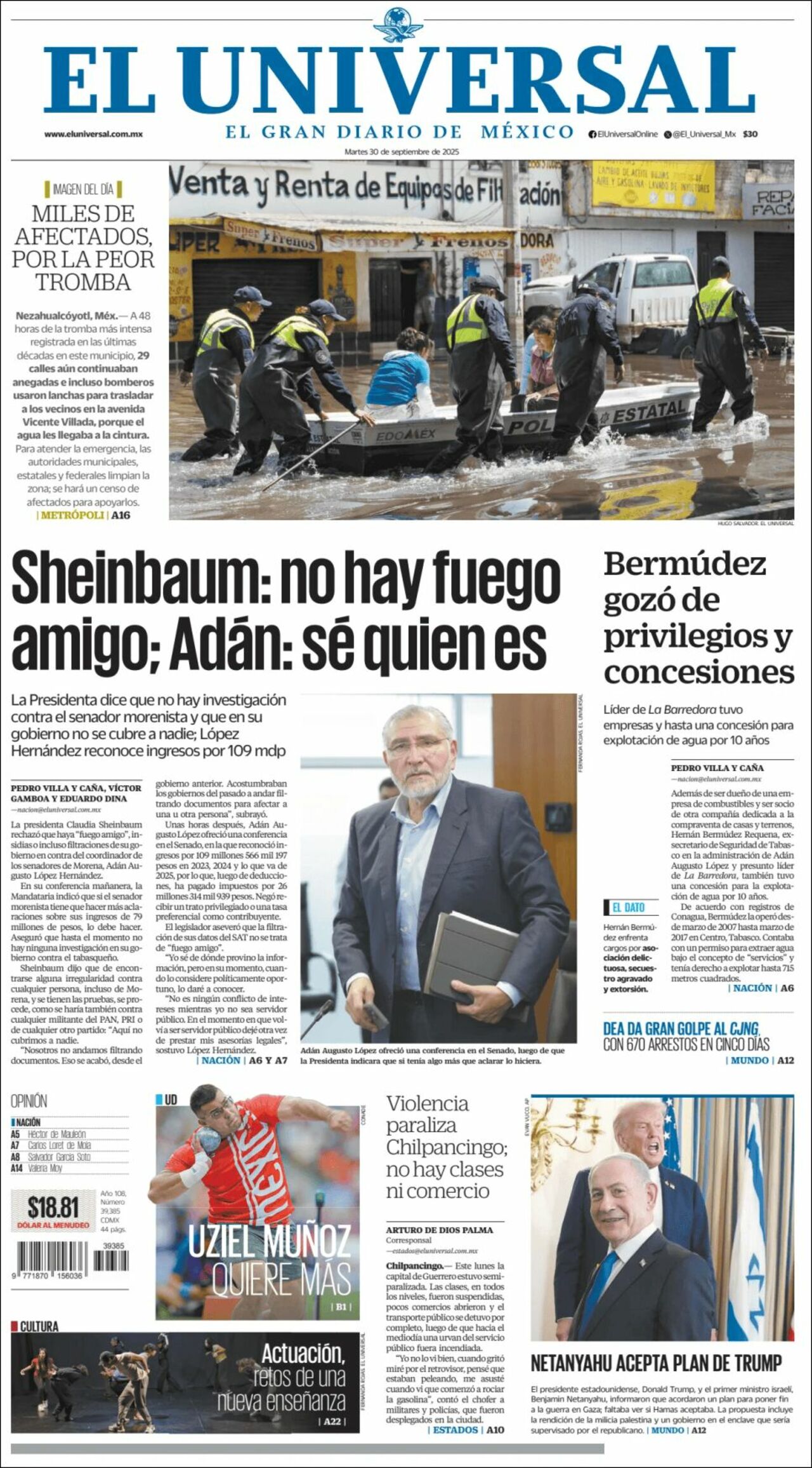 El Universal, edición del martes 30 de septiembre de 2025 El Universal, edición del martes 30 de septiembre de 2025