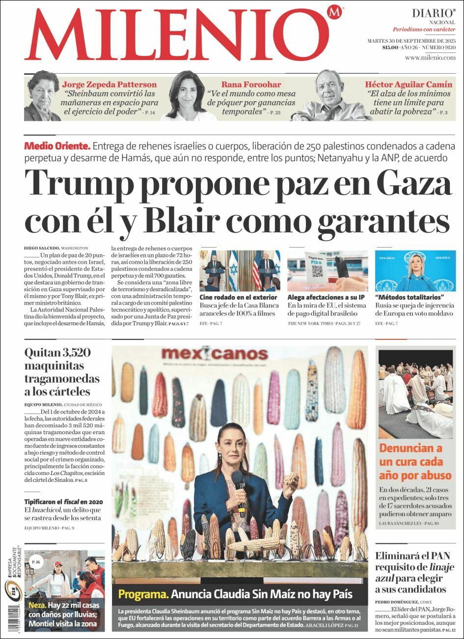 Milenio, edición del martes 30 de septiembre de 2025 Milenio, edición del martes 30 de septiembre de 2025