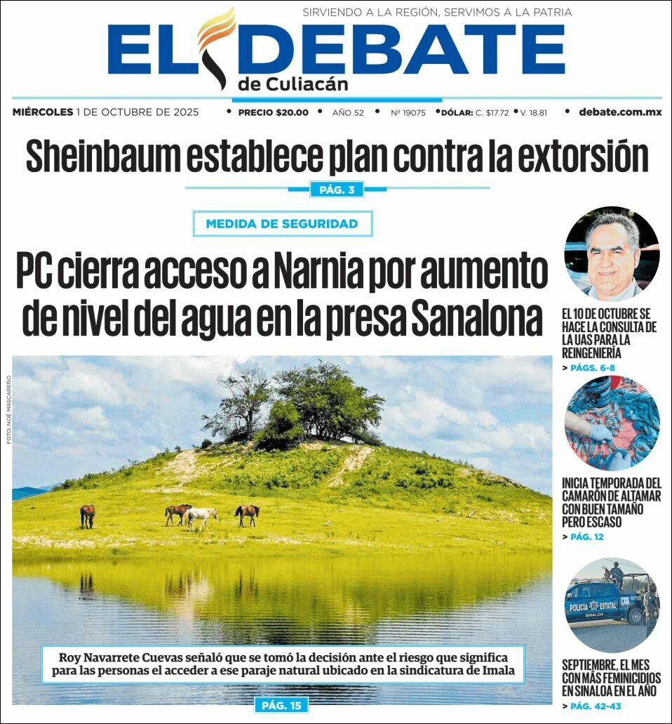 El Debate Culiacán, edición del miércoles 01 de octubre de 2025 El Debate Culiacán, edición del miércoles 01 de octubre de 2025