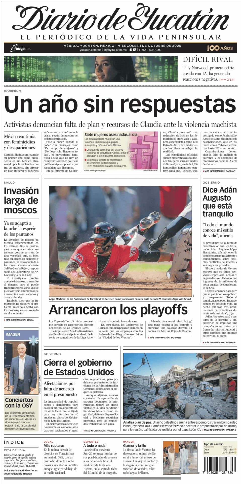 El Diario de Yucatán, edición del miércoles 01 de octubre de 2025 El Diario de Yucatán, edición del miércoles 01 de octubre de 2025