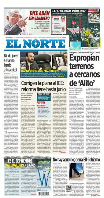 El Norte, edición del miércoles 01 de octubre de 2025 El Norte, edición del miércoles 01 de octubre de 2025