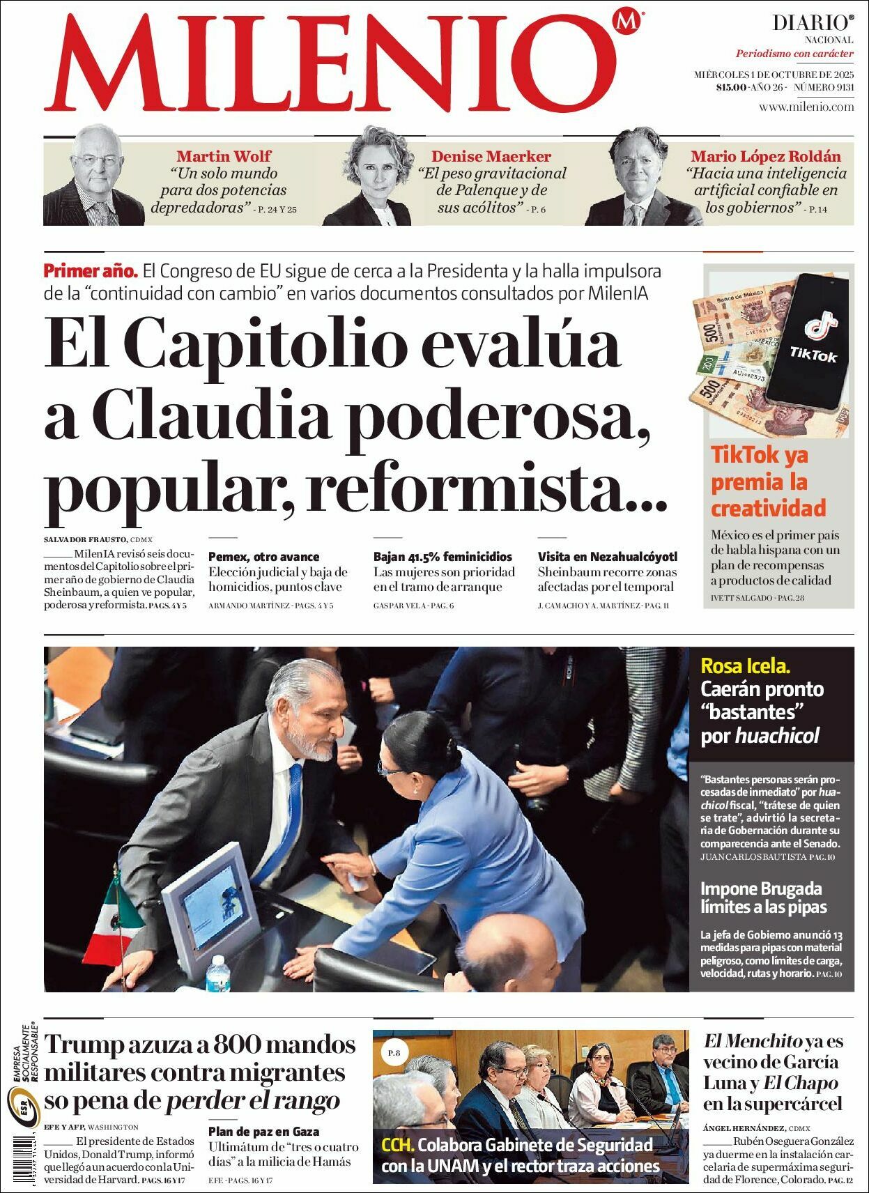 Milenio, edición del miércoles 01 de octubre de 2025 Milenio, edición del miércoles 01 de octubre de 2025