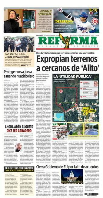 Reforma, edición del miércoles 01 de octubre de 2025 Reforma, edición del miércoles 01 de octubre de 2025