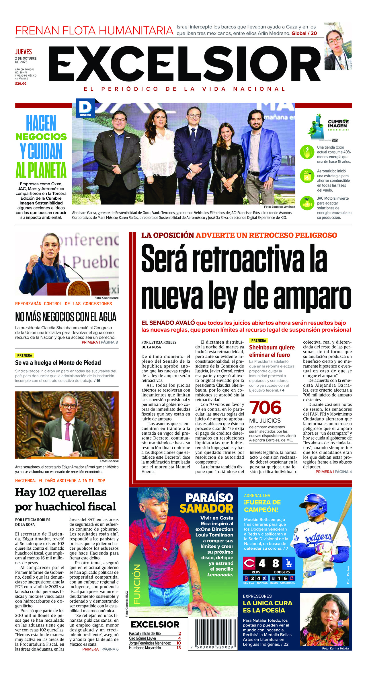 Excelsior, edición del jueves 02 de octubre de 2025 Excelsior, edición del jueves 02 de octubre de 2025
