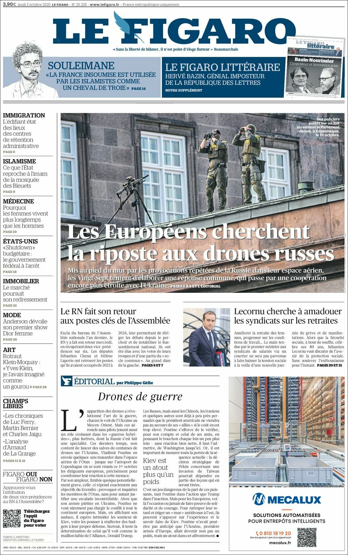 Le Figaro, edición del jueves 02 de octubre de 2025 Le Figaro, edición del jueves 02 de octubre de 2025