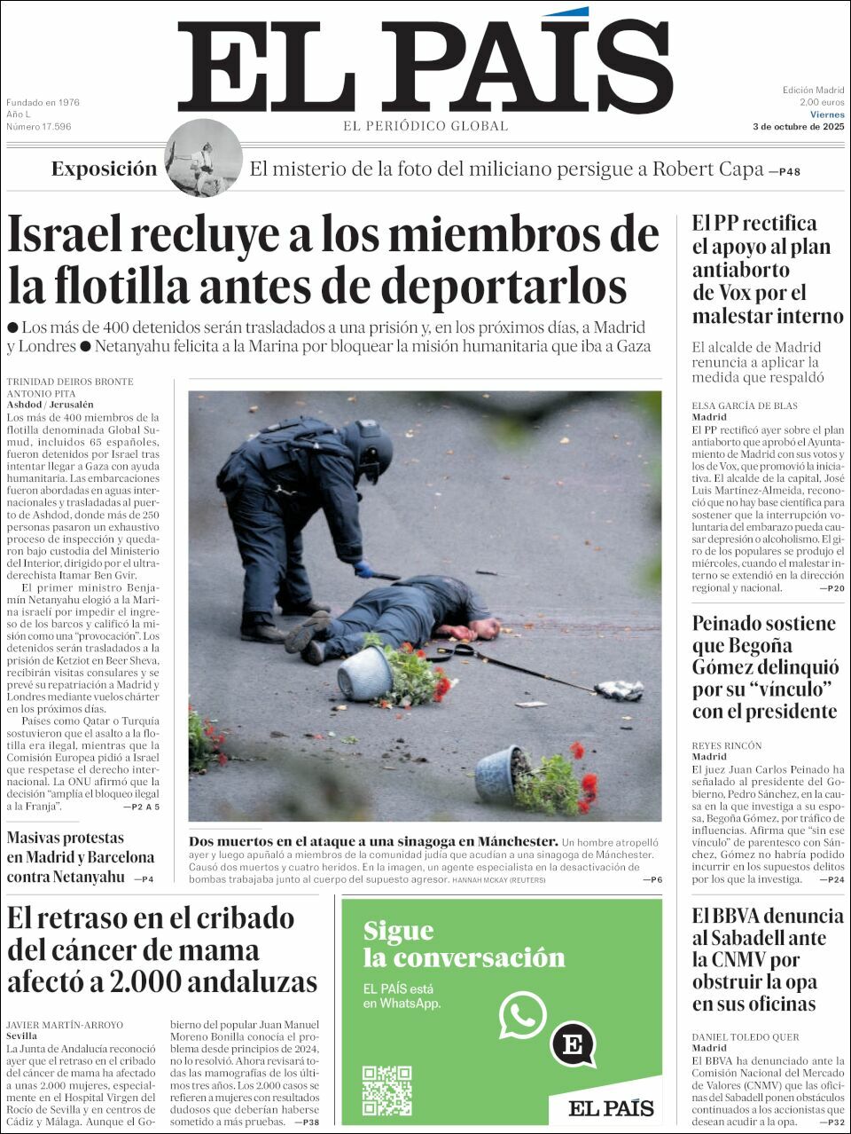 El País, edición del viernes 03 de octubre de 2025 El País, edición del viernes 03 de octubre de 2025
