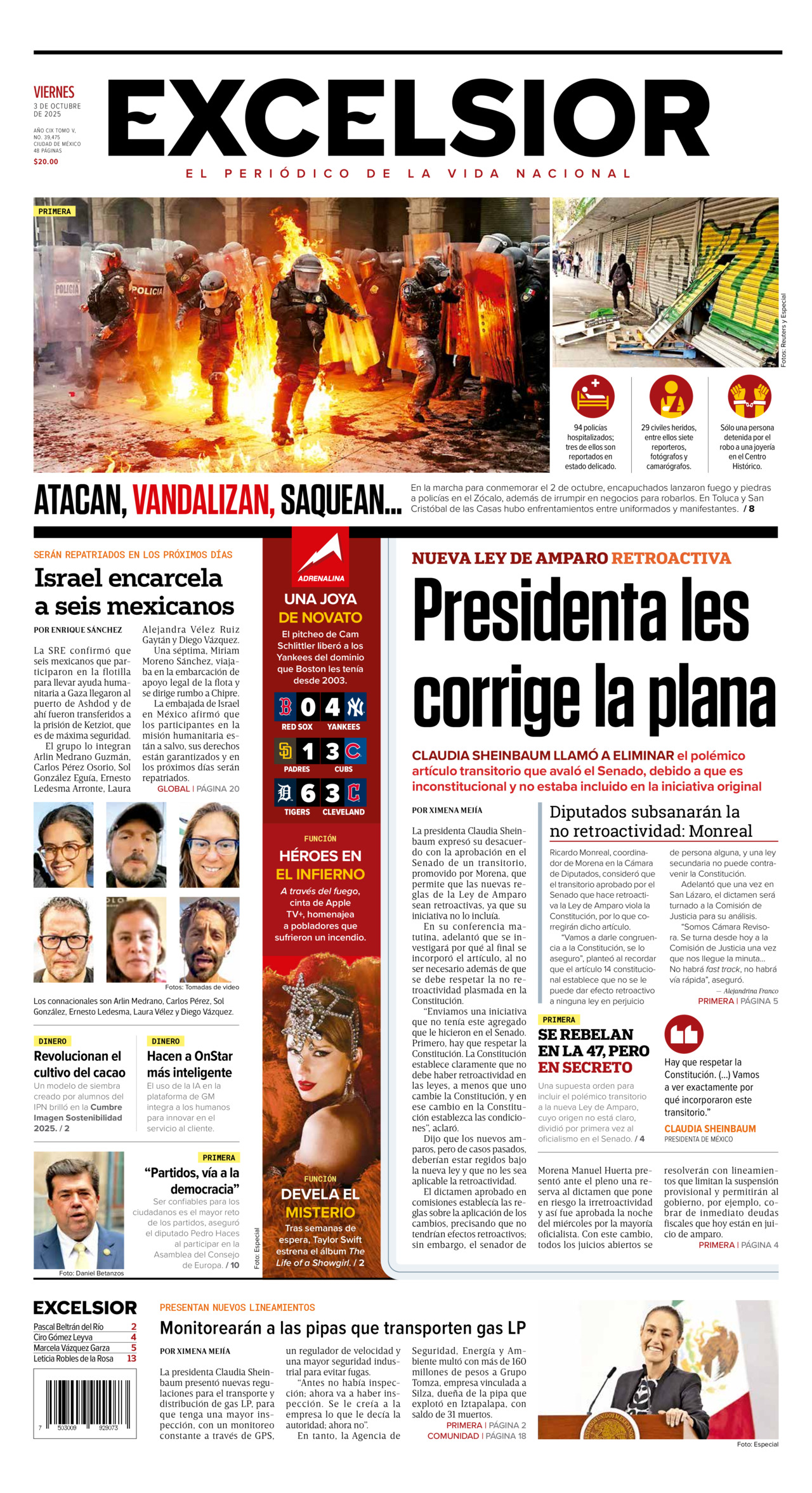 Excelsior, edición del viernes 03 de octubre de 2025 Excelsior, edición del viernes 03 de octubre de 2025