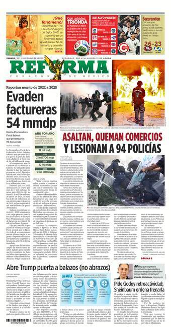 Reforma, edición del viernes 03 de octubre de 2025 Reforma, edición del viernes 03 de octubre de 2025