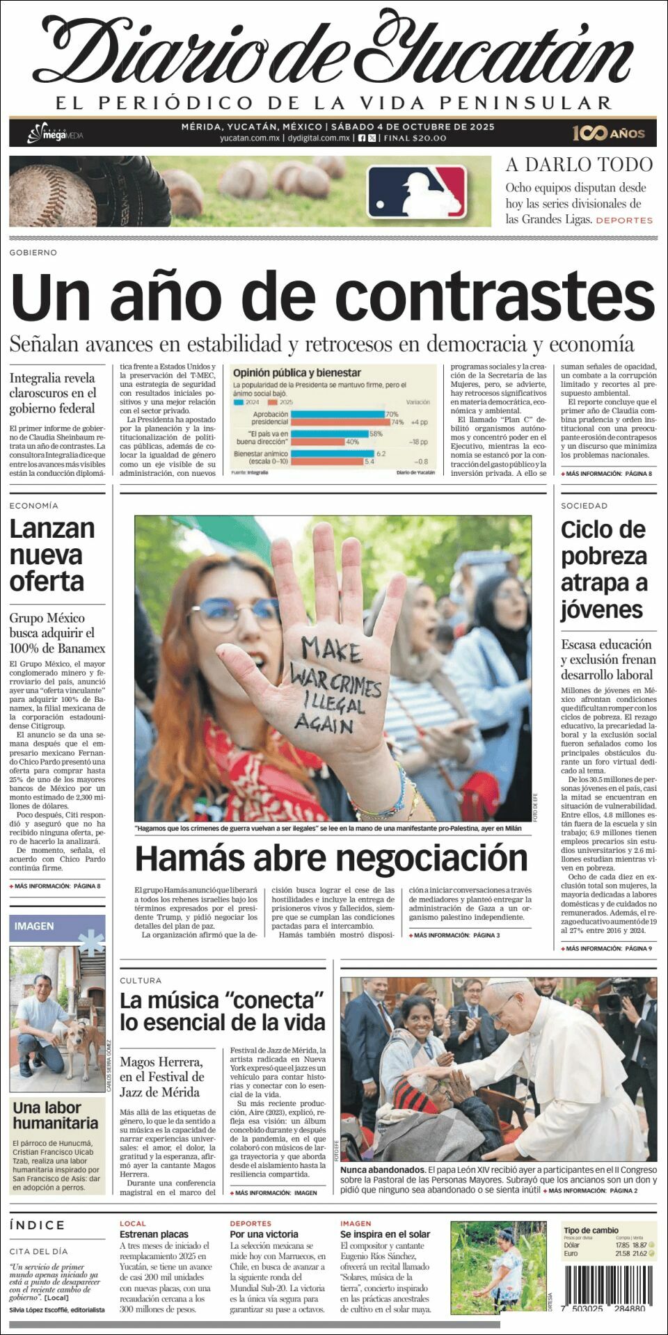 El Diario de Yucatán, edición del sábado 04 de octubre de 2025 El Diario de Yucatán, edición del sábado 04 de octubre de 2025