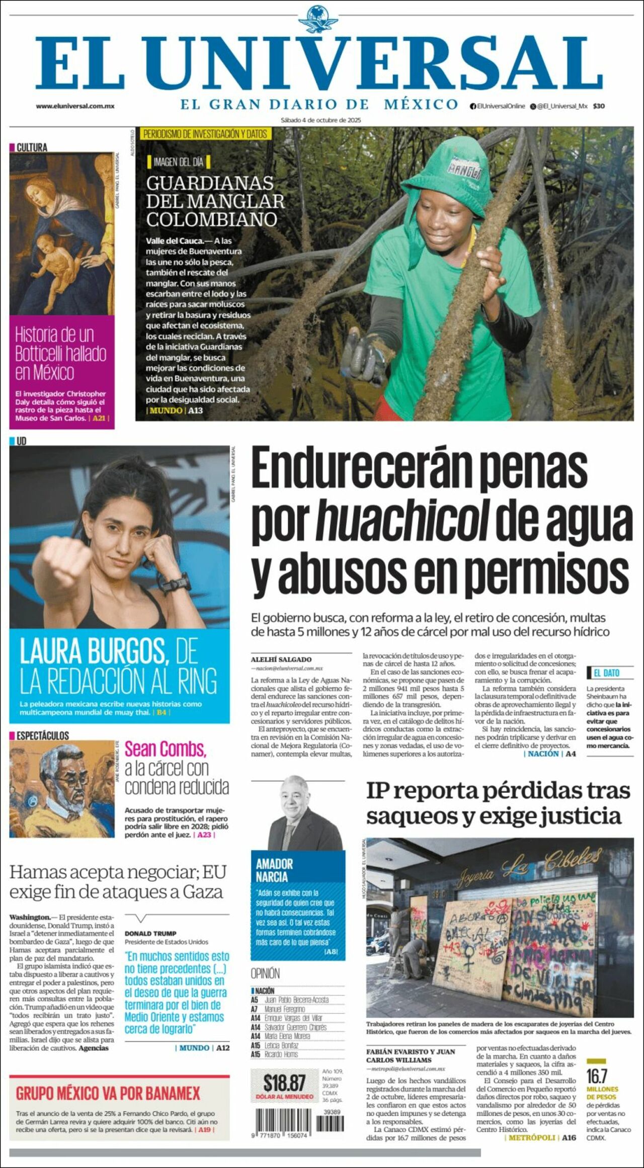 El Universal, edición del sábado 04 de octubre de 2025 El Universal, edición del sábado 04 de octubre de 2025