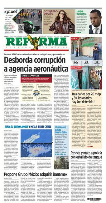 Reforma, edición del sábado 04 de octubre de 2025 Reforma, edición del sábado 04 de octubre de 2025