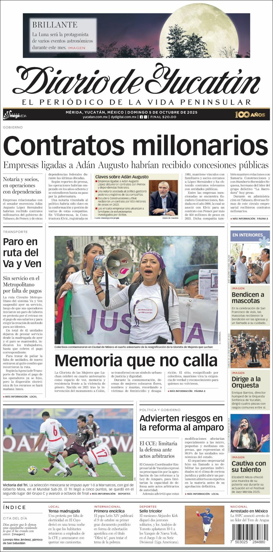 El Diario de Yucatán, edición del domingo 05 de octubre de 2025 El Diario de Yucatán, edición del domingo 05 de octubre de 2025