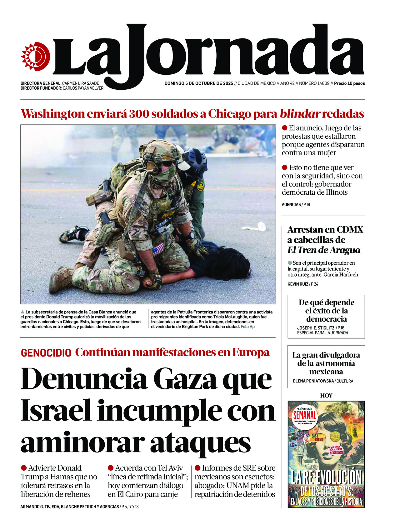 La Jornada, edición del domingo 05 de octubre de 2025 La Jornada, edición del domingo 05 de octubre de 2025