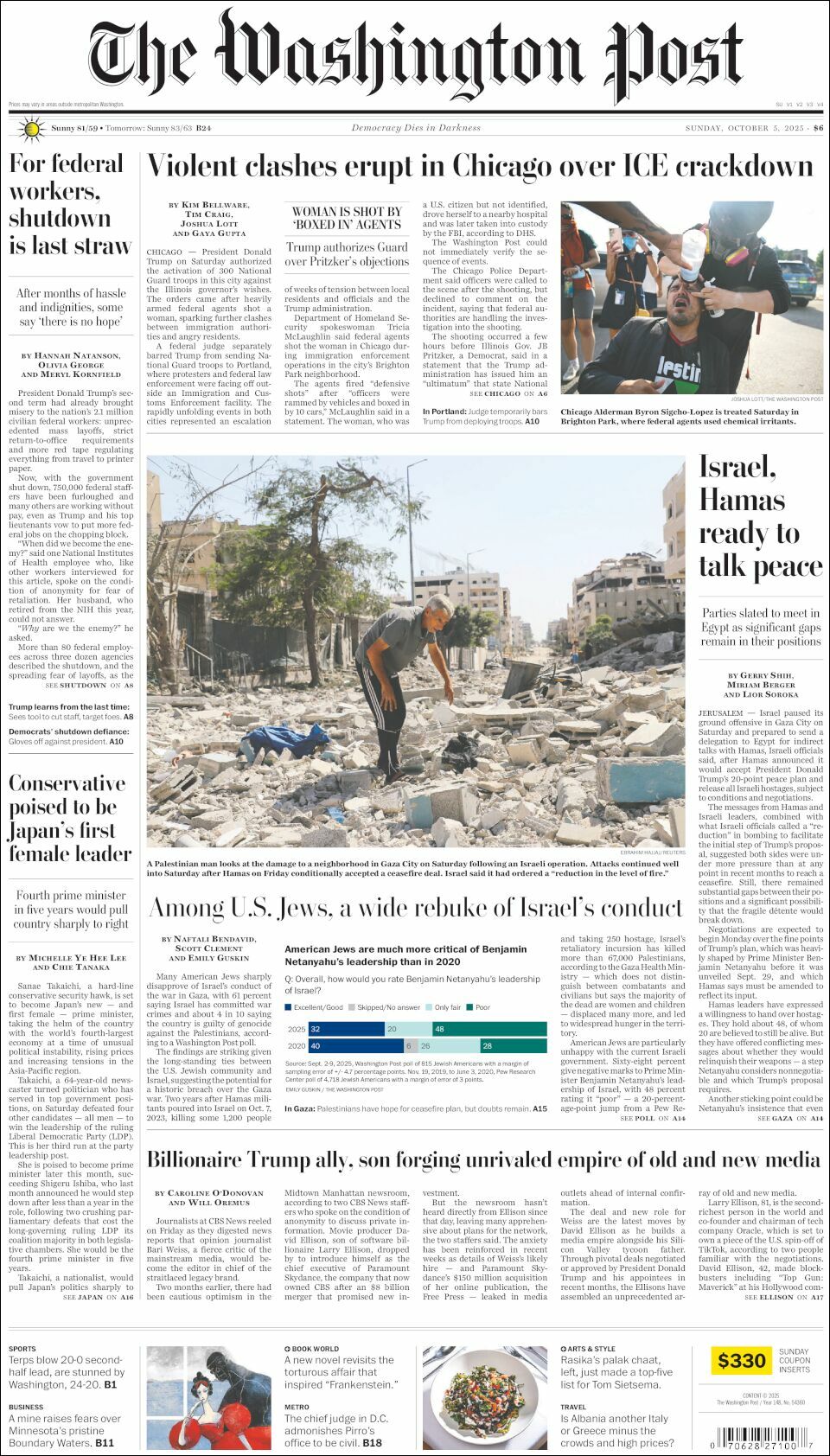 The Washington Post, edición del domingo 05 de octubre de 2025 The Washington Post, edición del domingo 05 de octubre de 2025