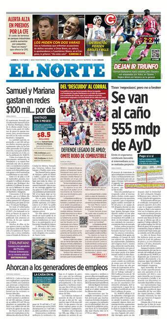 El Norte, edición del lunes 06 de octubre de 2025 El Norte, edición del lunes 06 de octubre de 2025