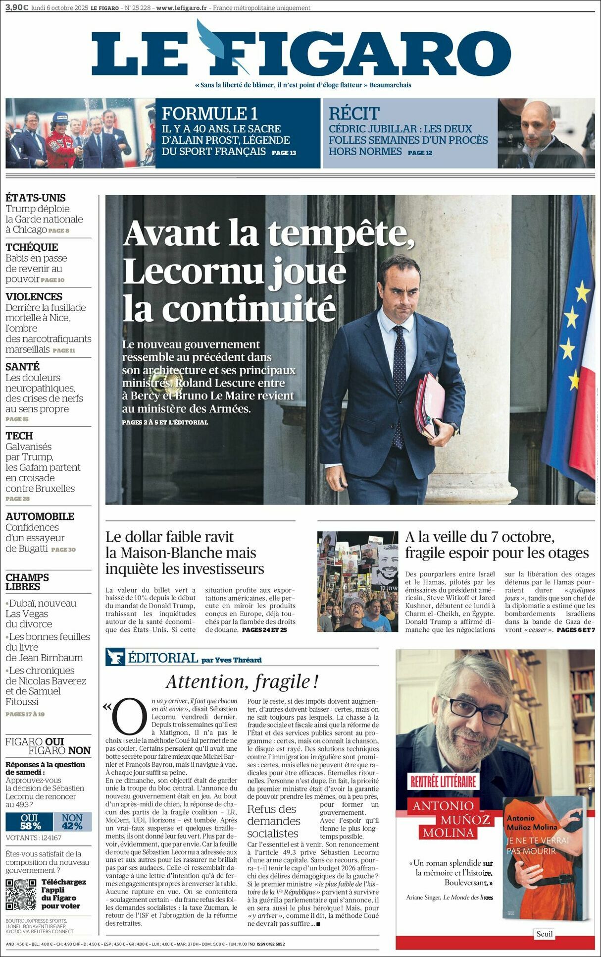 Le Figaro, edición del lunes 06 de octubre de 2025 Le Figaro, edición del lunes 06 de octubre de 2025