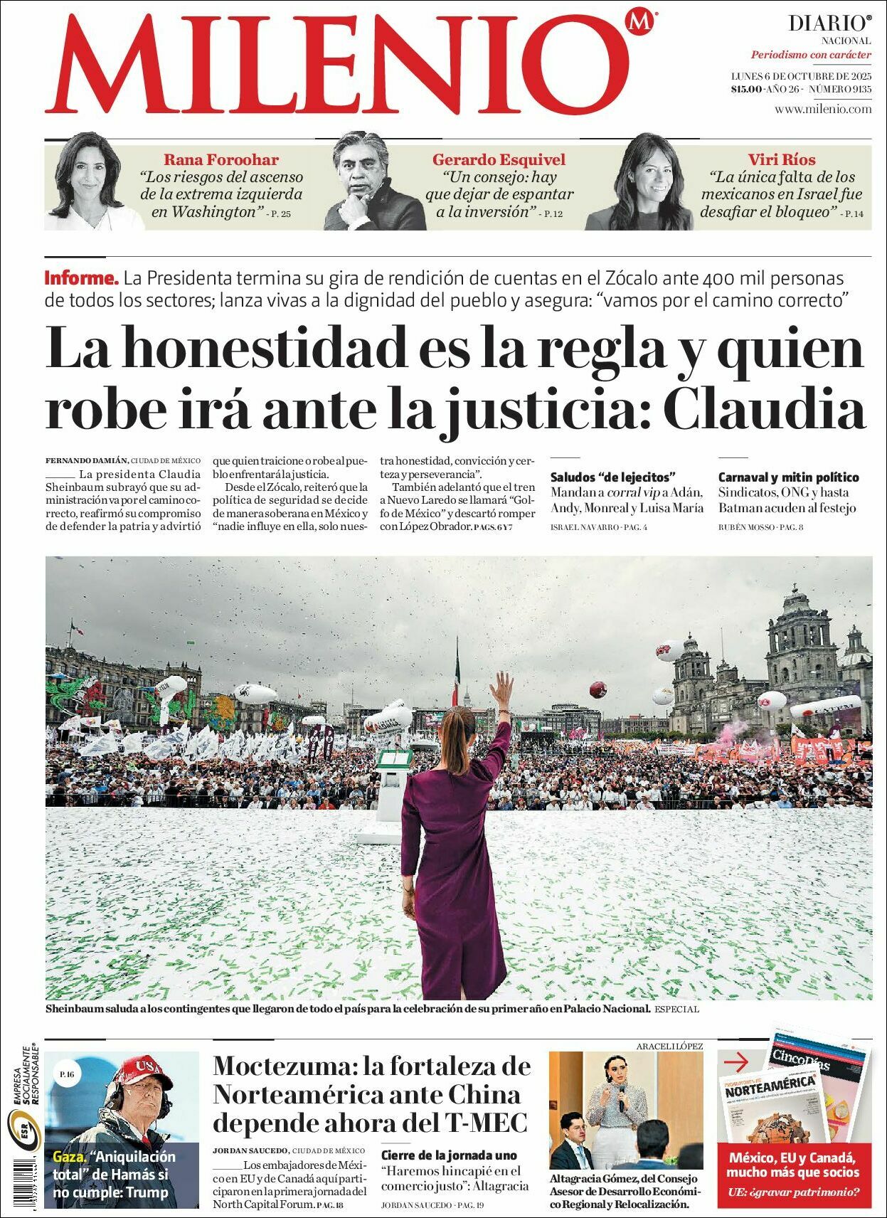 Milenio, edición del lunes 06 de octubre de 2025 Milenio, edición del lunes 06 de octubre de 2025
