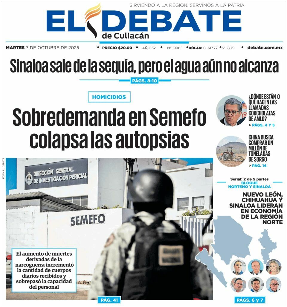 El Debate Culiacán, edición del martes 07 de octubre de 2025 El Debate Culiacán, edición del martes 07 de octubre de 2025