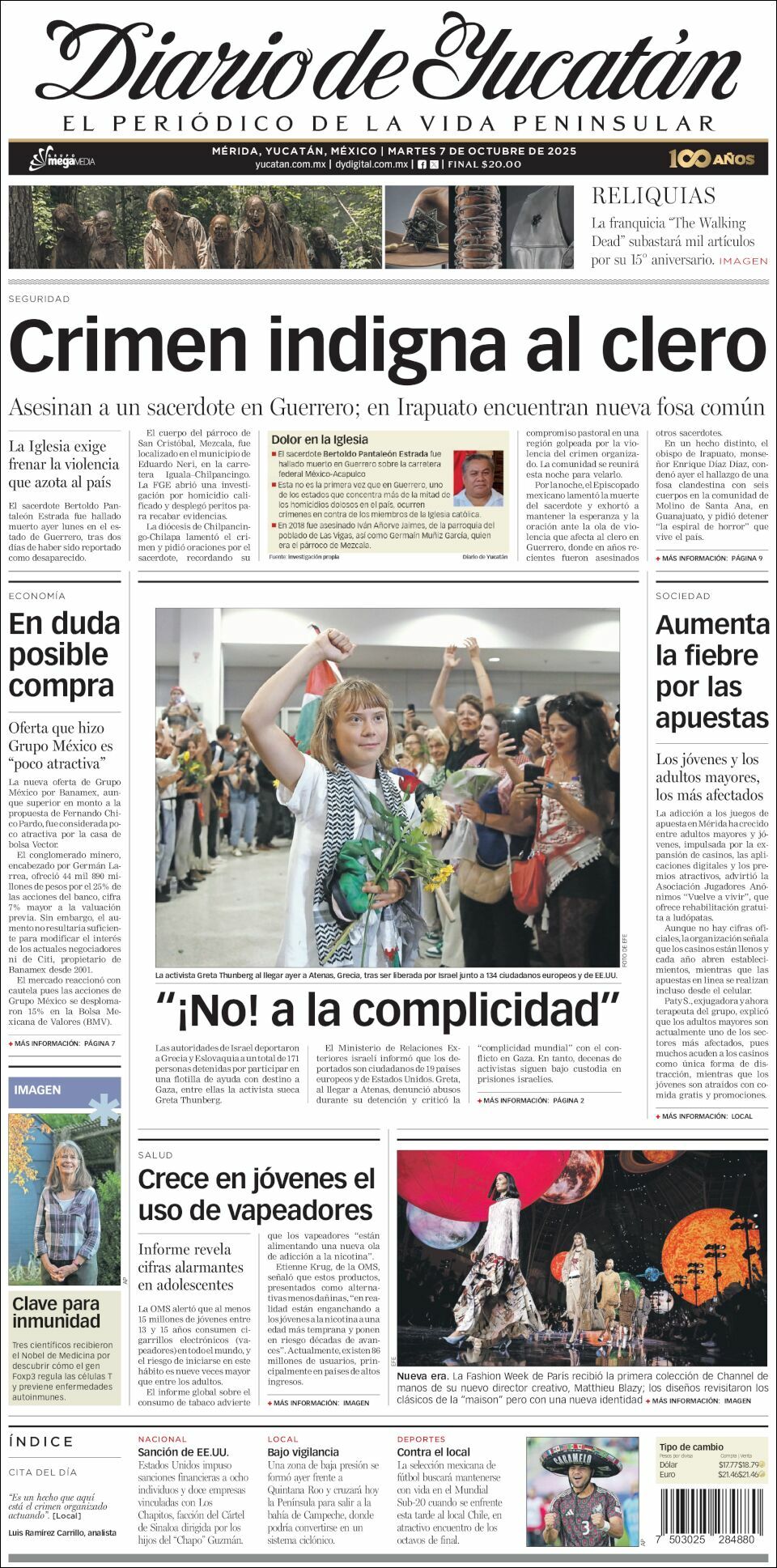 El Diario de Yucatán, edición del martes 07 de octubre de 2025 El Diario de Yucatán, edición del martes 07 de octubre de 2025