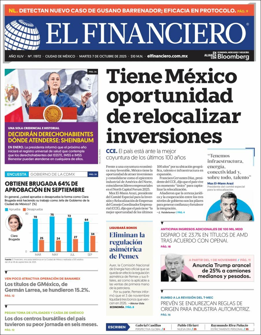 El Financiero, edición del martes 07 de octubre de 2025 El Financiero, edición del martes 07 de octubre de 2025