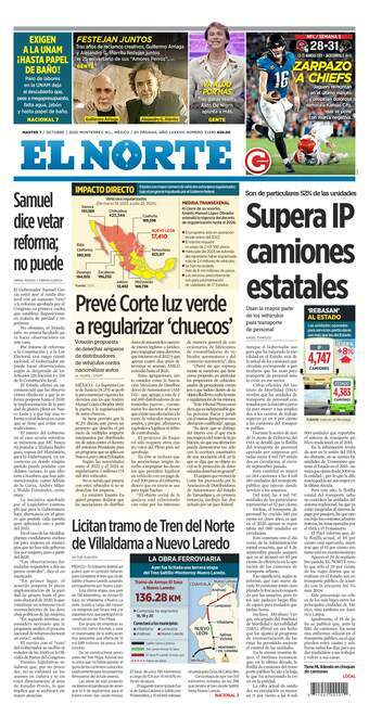 El Norte, edición del martes 07 de octubre de 2025 El Norte, edición del martes 07 de octubre de 2025