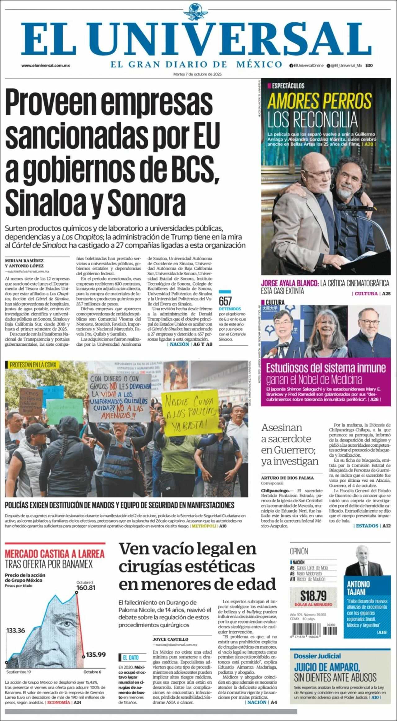 El Universal, edición del martes 07 de octubre de 2025 El Universal, edición del martes 07 de octubre de 2025